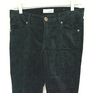 Ann Taylor LOFT Modern Skinny Floral Velvet Pants Size 26